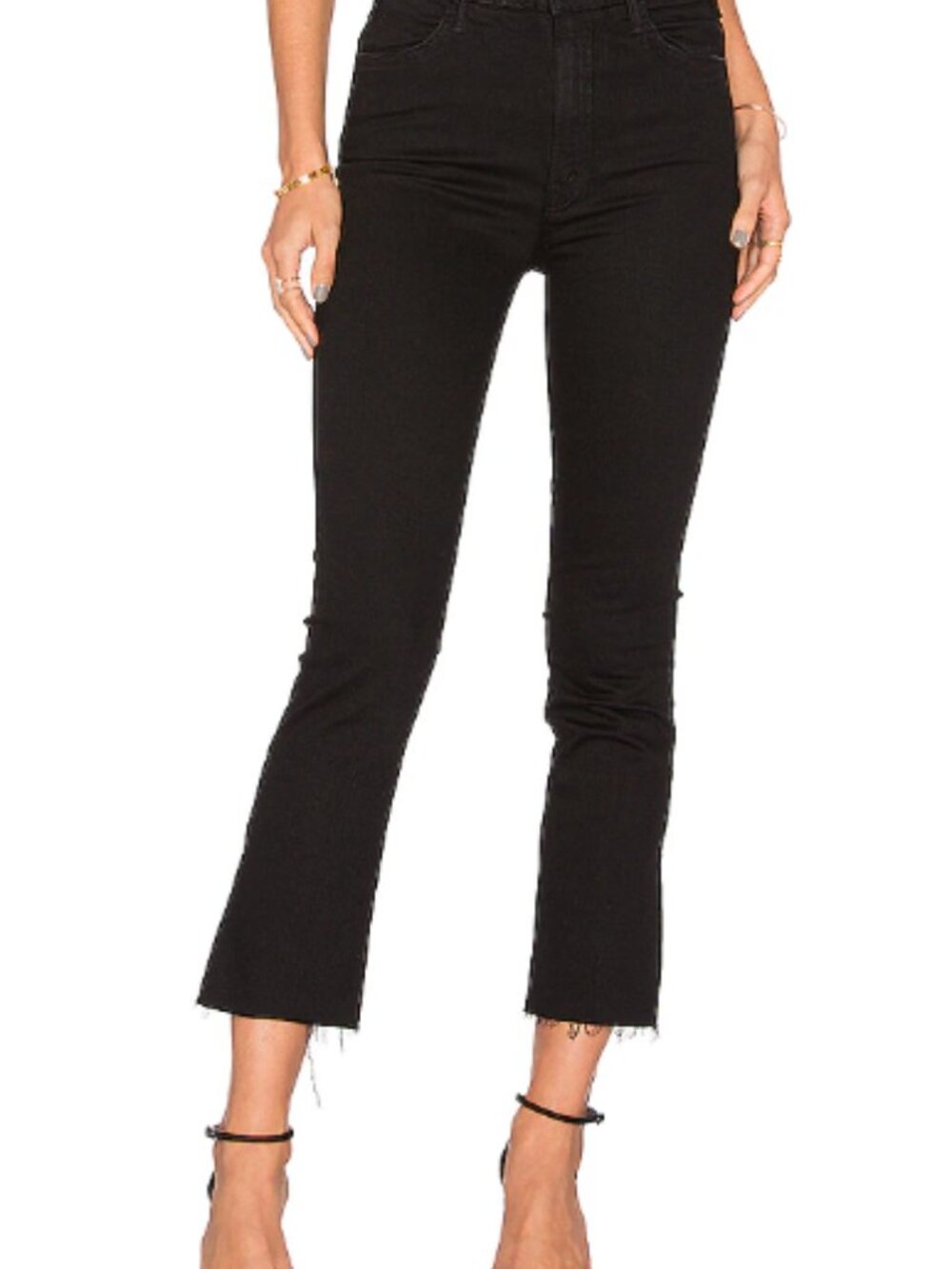MOTHER The Rascal Ankle Snippet Jeans in Blackbird | Size 26